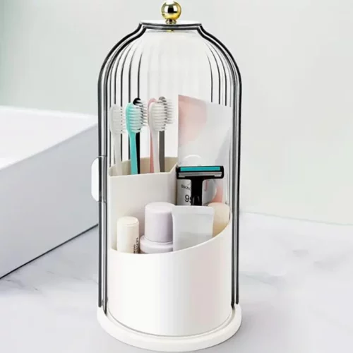 Boîte de rangement de salle de bain rotative à 360 °