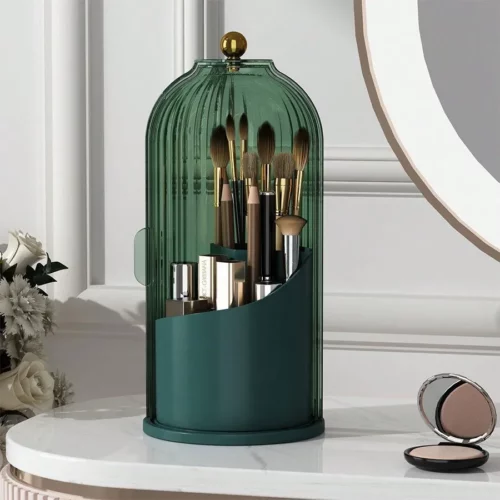 Porte pinceaux de maquillage rotatif à 360 degrés