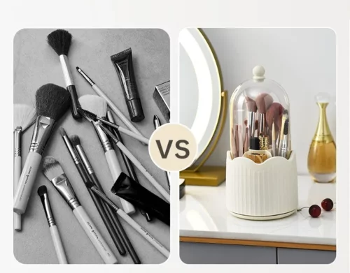 Porte pinceaux de maquillage rotatif à 360 degrés – Image 6