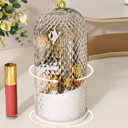 Boîte de rangement rotative pour rangement d'outils de maquillage – Image 3